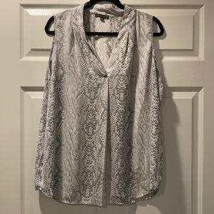 Adrianna Papell XL Flowy Snake Print Sleeveless Top